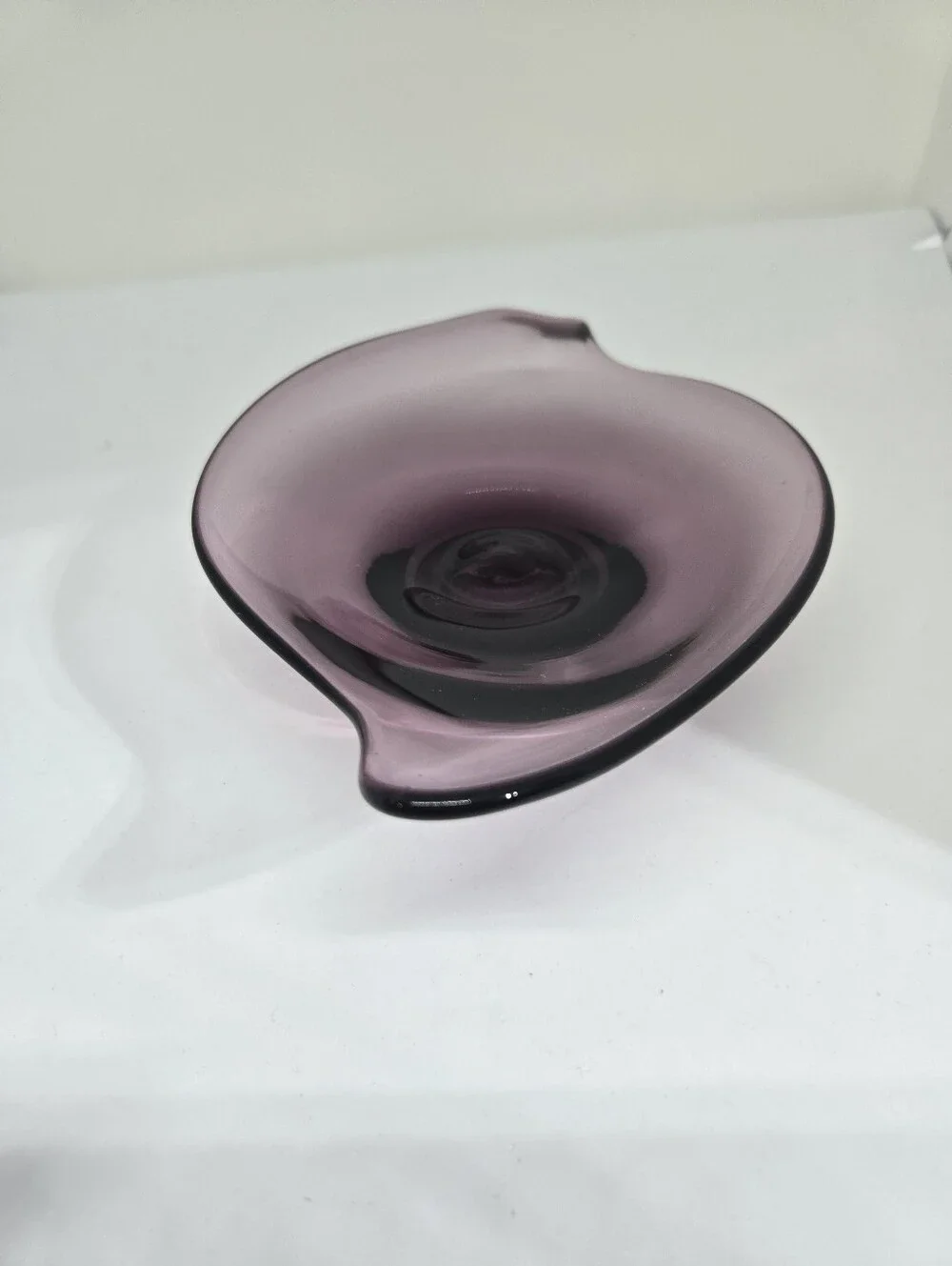 Vtg Viking Amethyst Epic Glass Console Bowl MCM